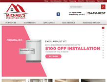 Tablet Screenshot of michaelsfurnitureplus.com